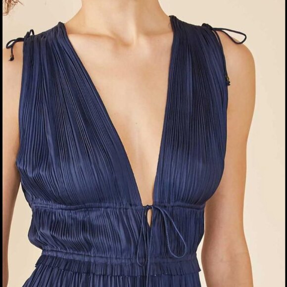 ULLA JOHNSON NWT Giselle navy mini dress Sz 0 - Picture 9 of 9